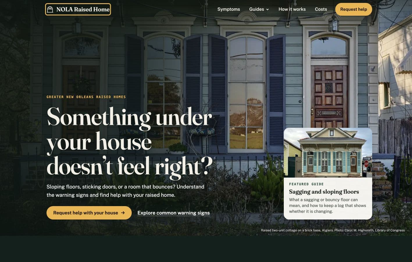 NOLA Raised Home live website